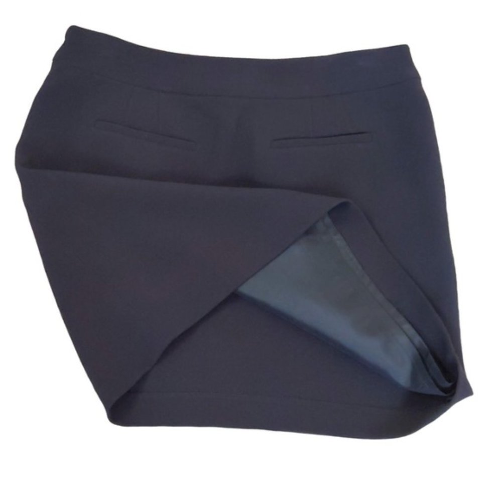 Michael Kors Black Mini Skirt with Front Zipper Detail - Picture 9 of 12
